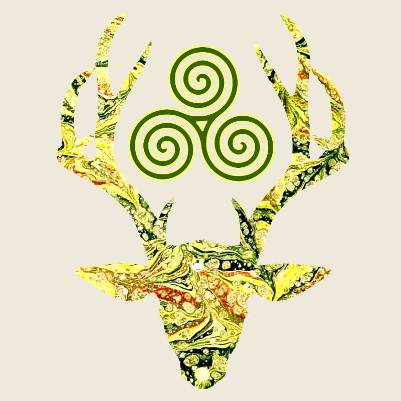 hirschkopf mit triskele e 277