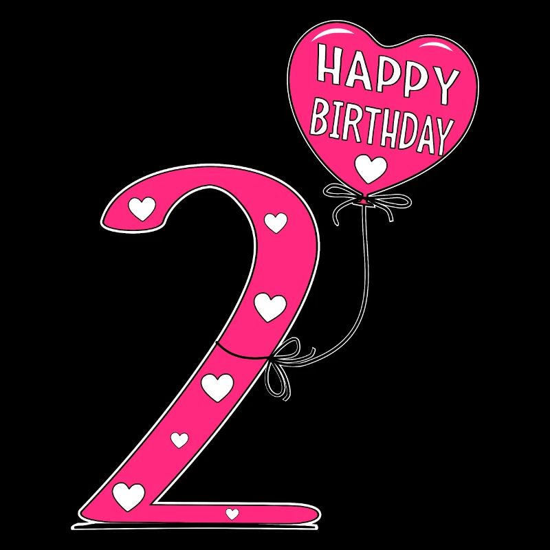 2 Geburtstag Happy Birthady