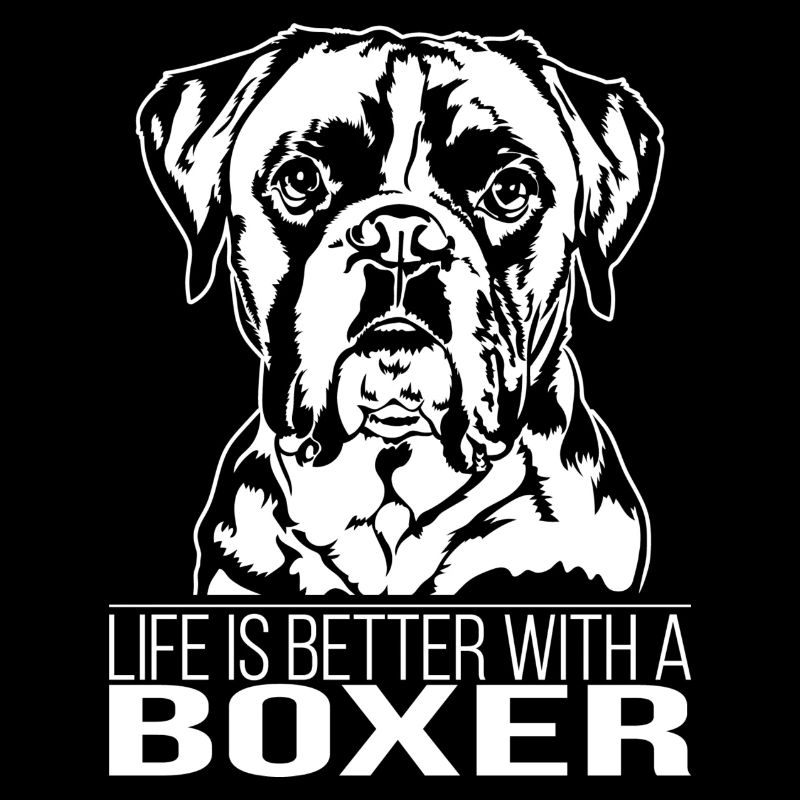 Boxer life is better Hunde Spruch Hund Wilsigns