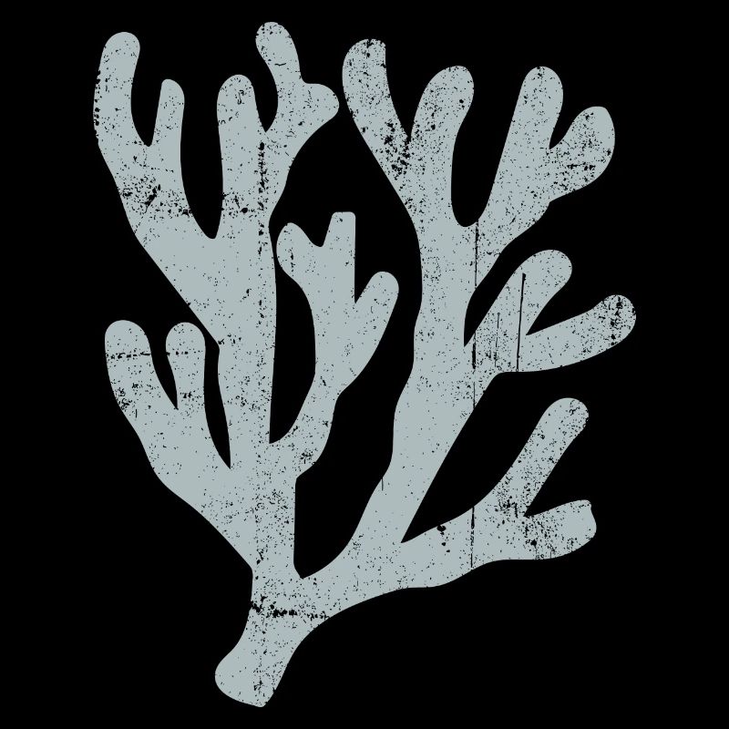 Silhouette de branche de corail pastel