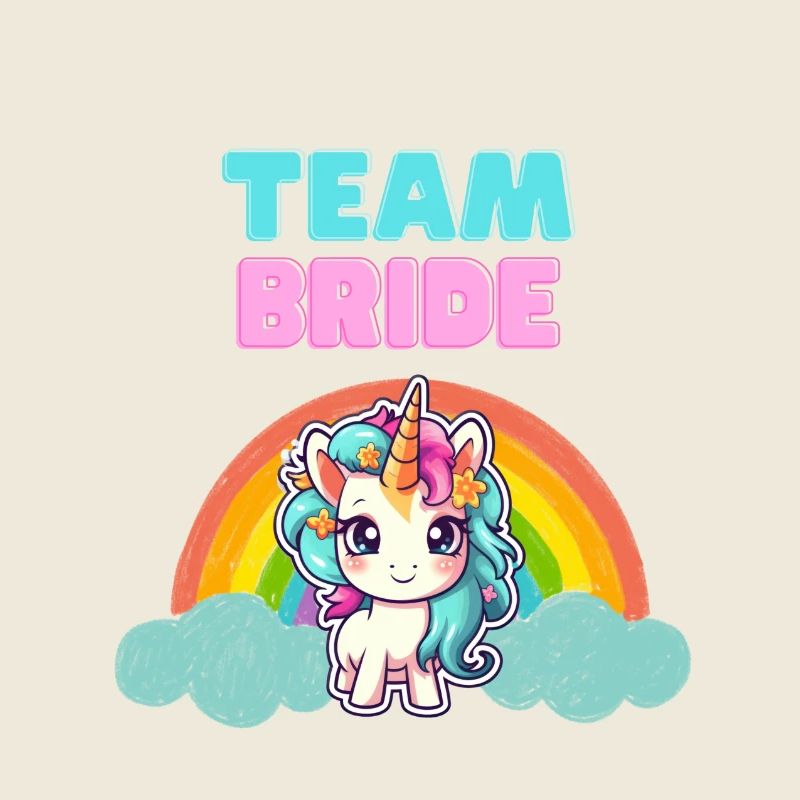 "Team Bride" Einhorn-Design