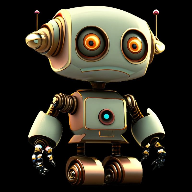 Joyeux Halloween mignon robot drôle effrayant