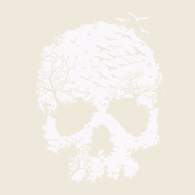 Tree of Life Skull Illustration