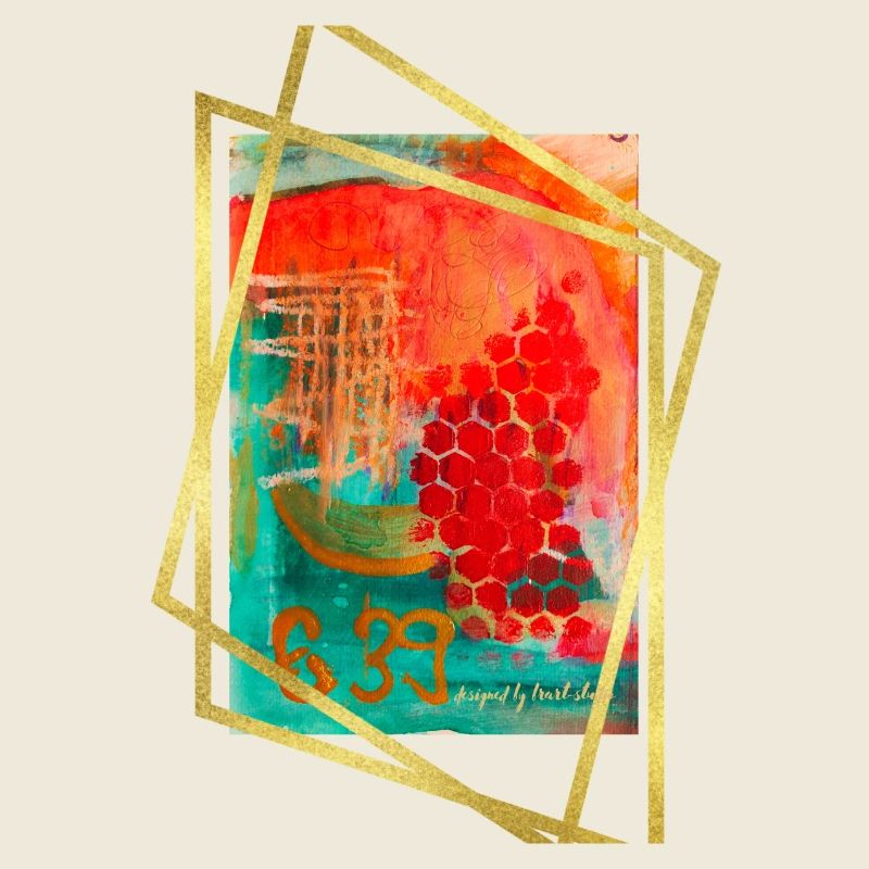 Abstrakte Verschmelzung mit lebendigen Sechsecken