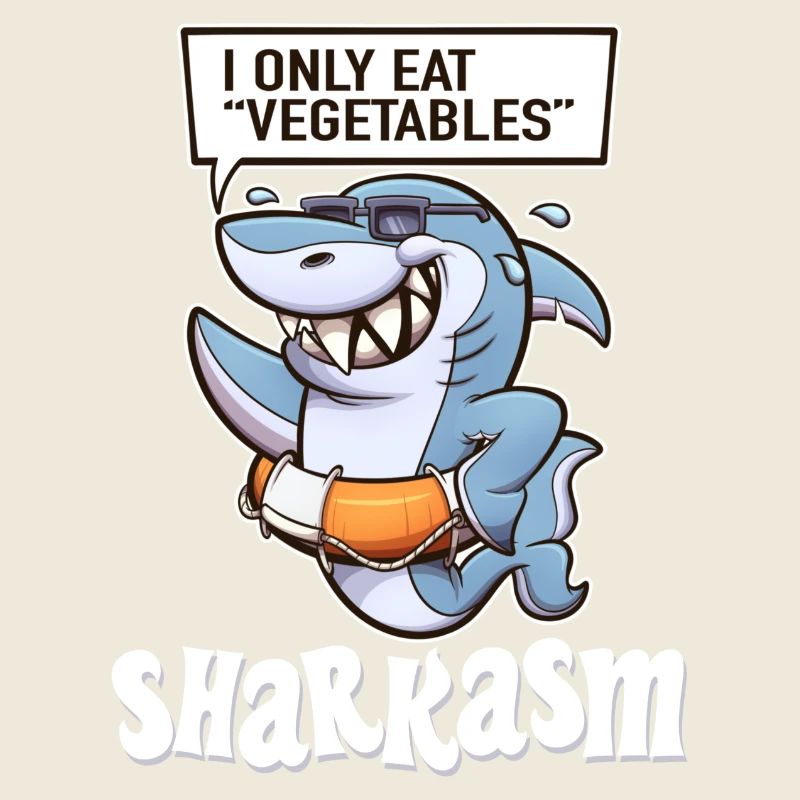 Sarkasmus Hai Wortspiel Sharkasmus Lustig