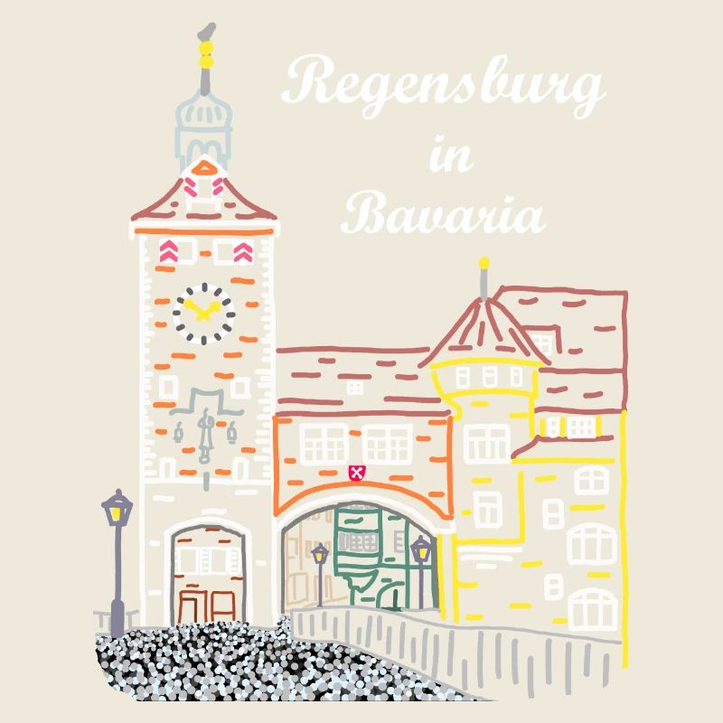 Ratisbonne, Brückturm, Bavière