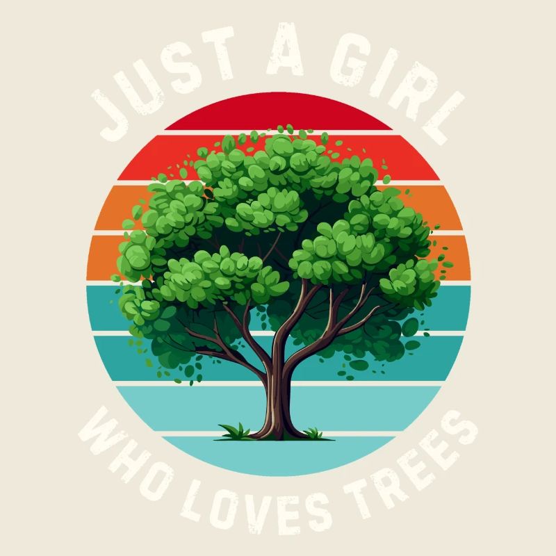 Nur ein Mädchen, das Bäume liebt
