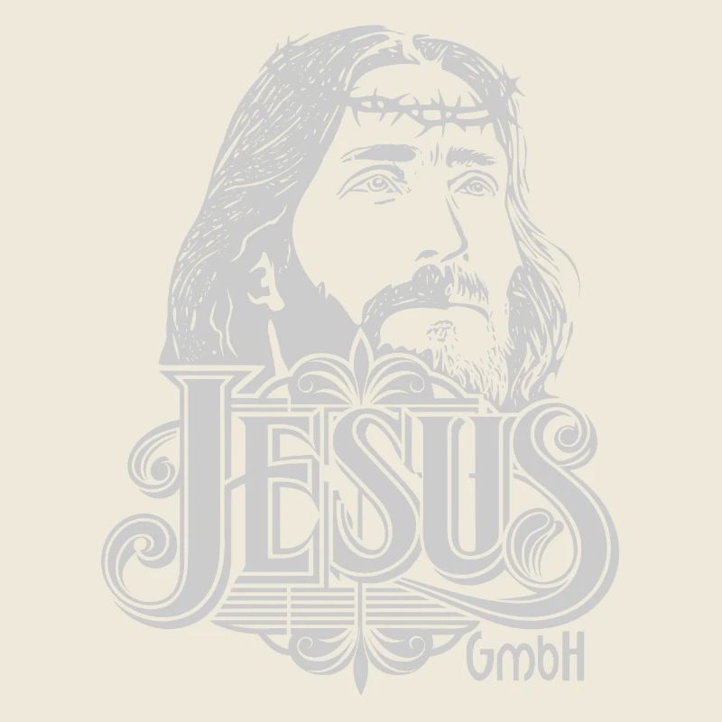 Jesus Kopf hellgrau