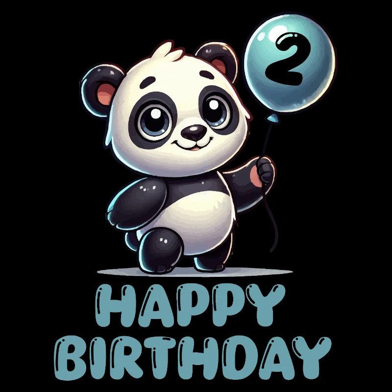 Panda Comic Balloon Birthday 2