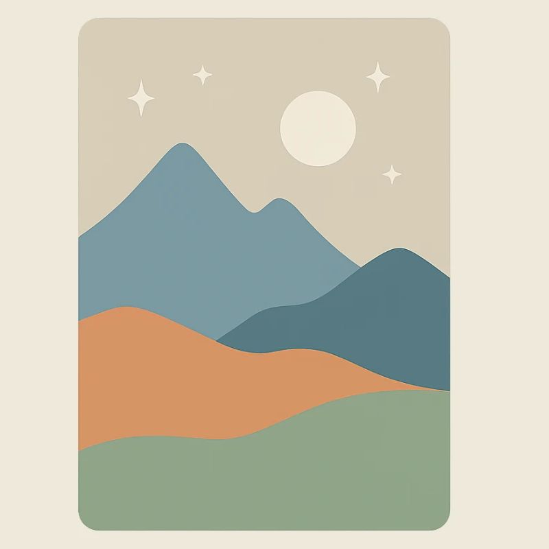 Minimalist mountain landscape – Serenity
