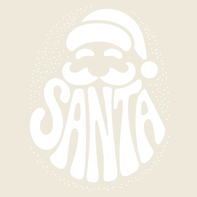 Père Noël - Logo de bande dessinée vintage cool