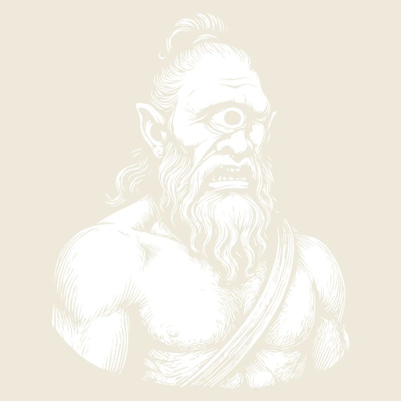 Illustration mythique du guerrier cyclope