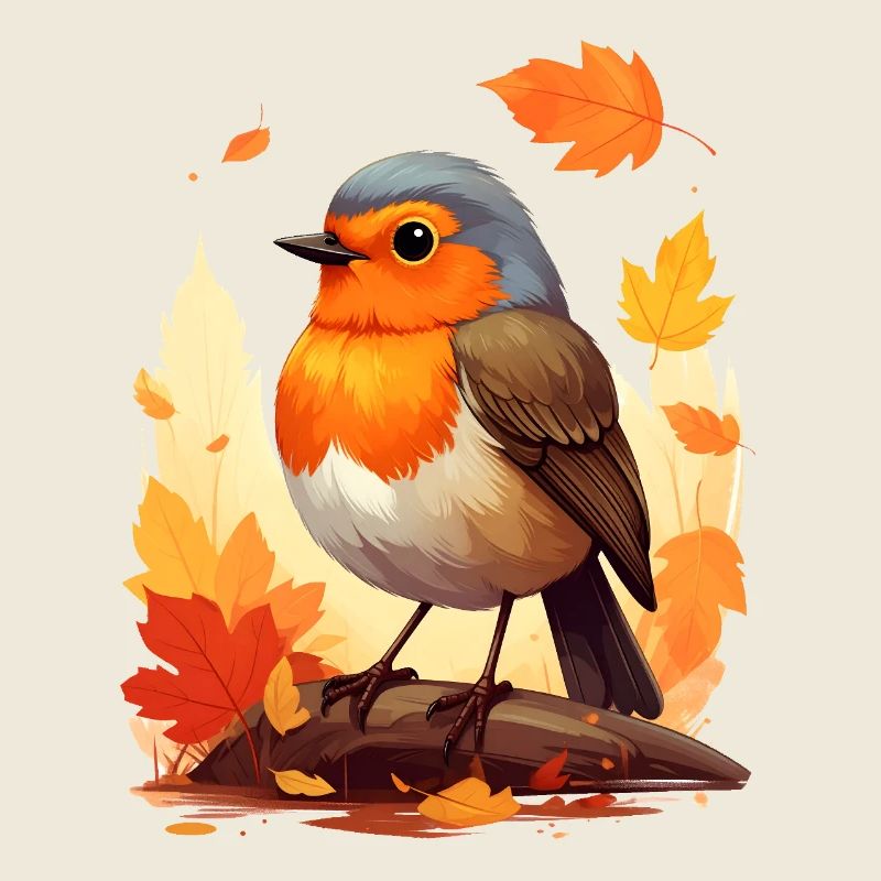 Rotkehlchen im Herbst