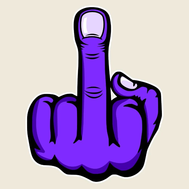 Mittelfinger_Lila