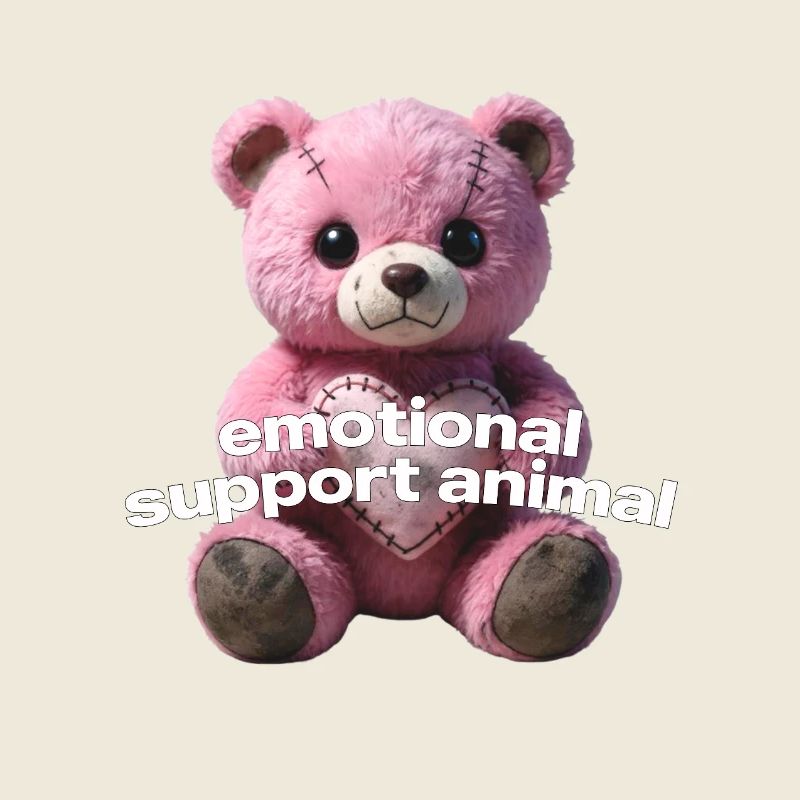 Tender pink bear with heart