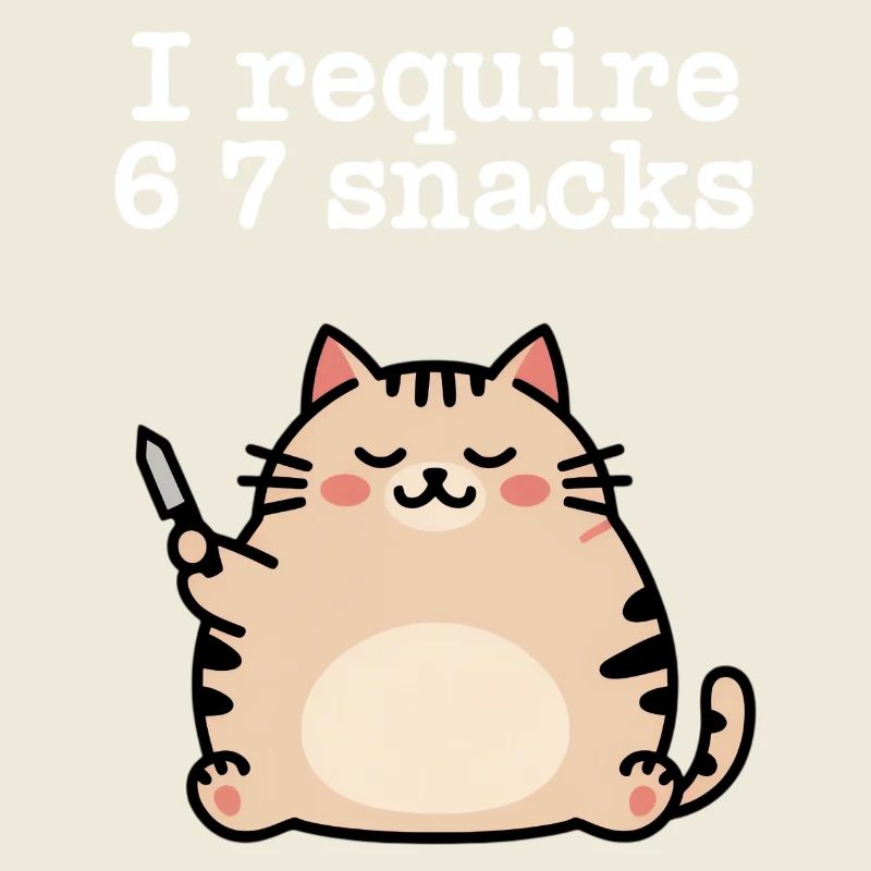 6-7 Internet Meme 6 7 Snack Katze