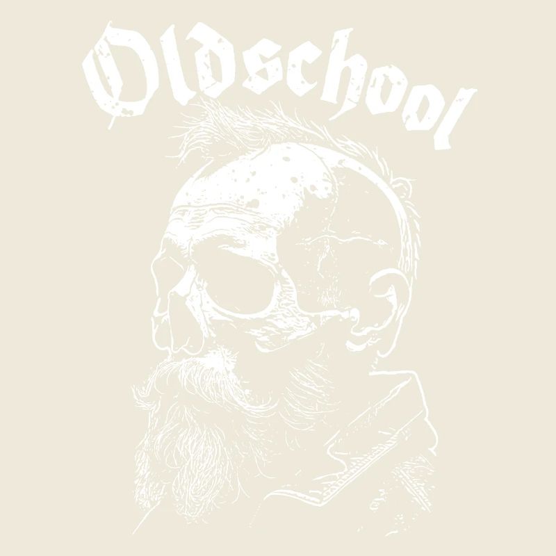 Old School Beard Skull Portrait