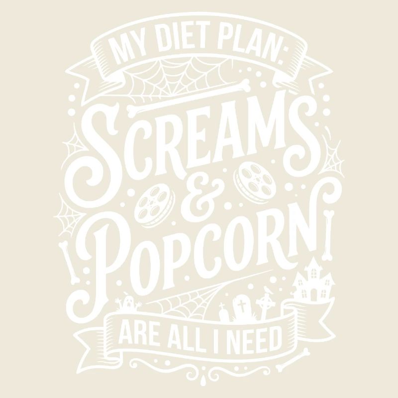 Screams & Popcorn Halloween Design