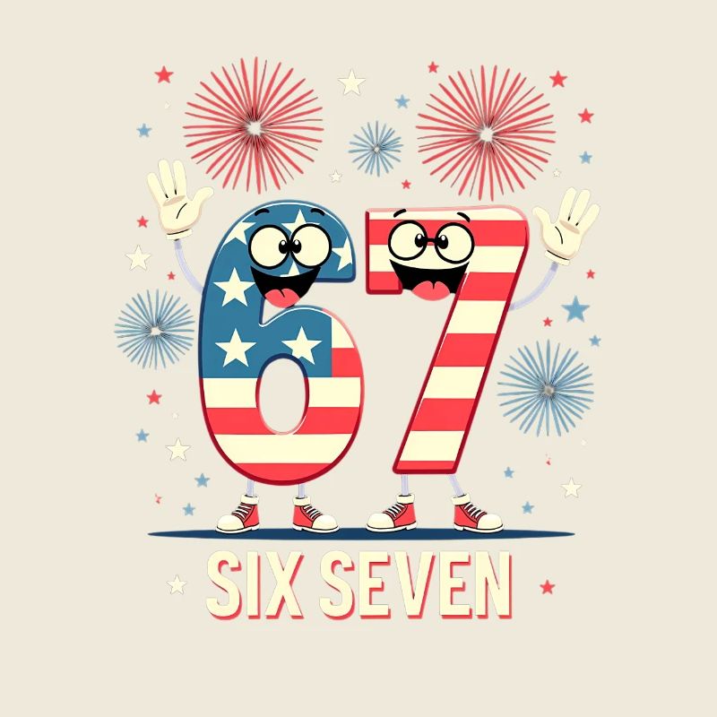 US Flag 67 Memes Six Seven