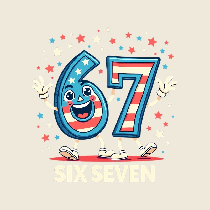 US Flag 67 Memes Six Seven