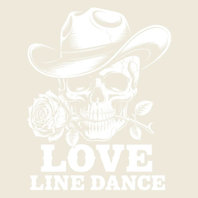 Schädel Cowboy Liebe Line Dance