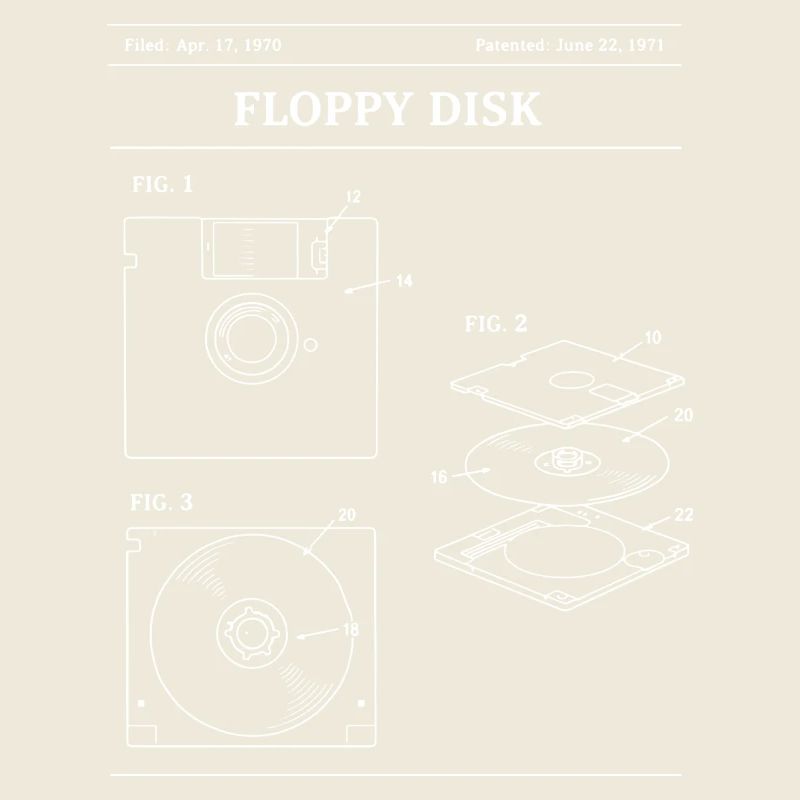 Retro Floppy Disk Blueprint