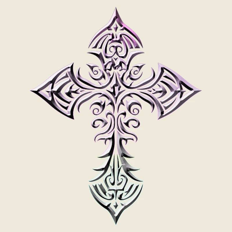 Cruciform Tribal Gradient Cross