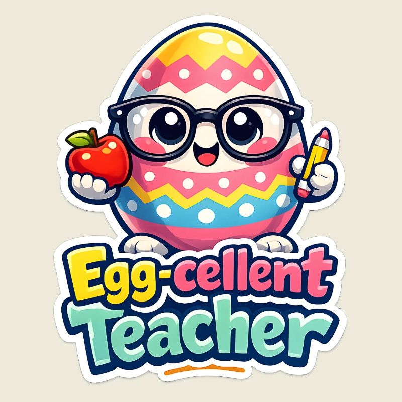 Egg Cellent Enseignant Œuf de Pâques