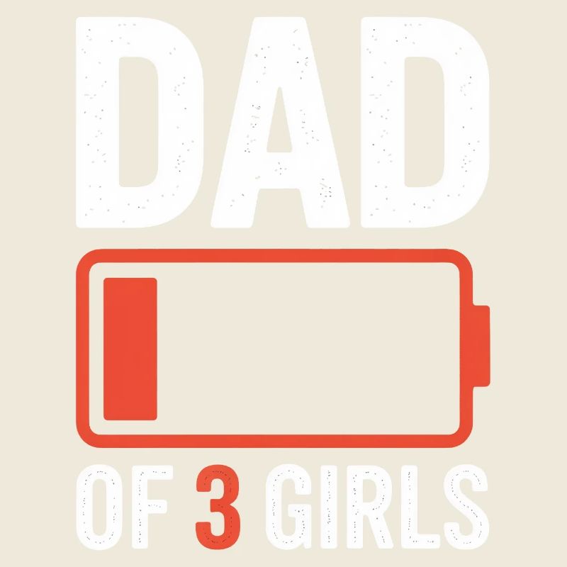 Vater von 3 Mädchen Battery Tee