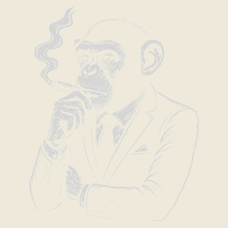 Cigar Monkey in Suit Retro