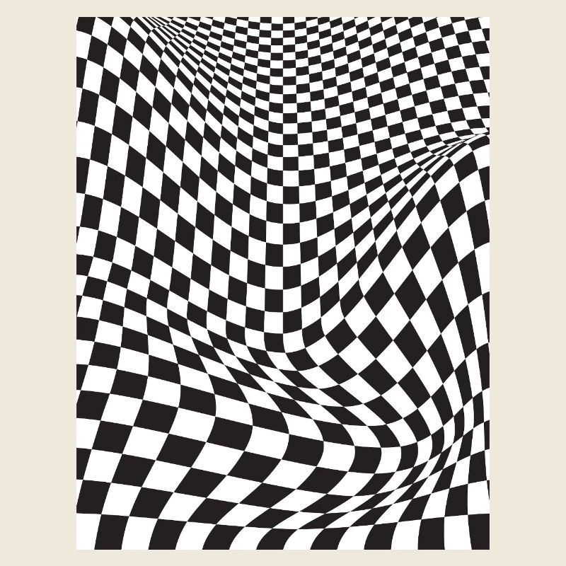 Illusion à damier déformée