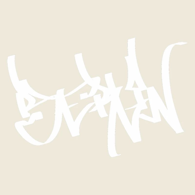 Berlin Graffiti Tag Handstyle white