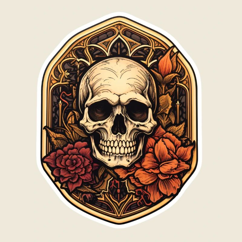 Crâne gothique Halloween