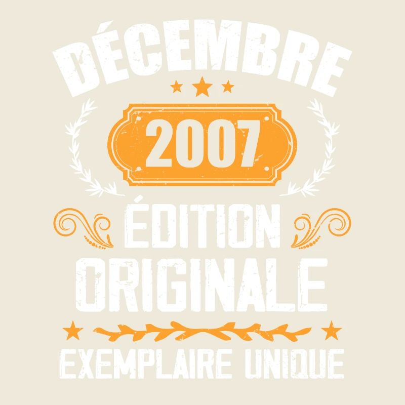 Anniversaire Cadeau Millésime Décembre 2007 - 200