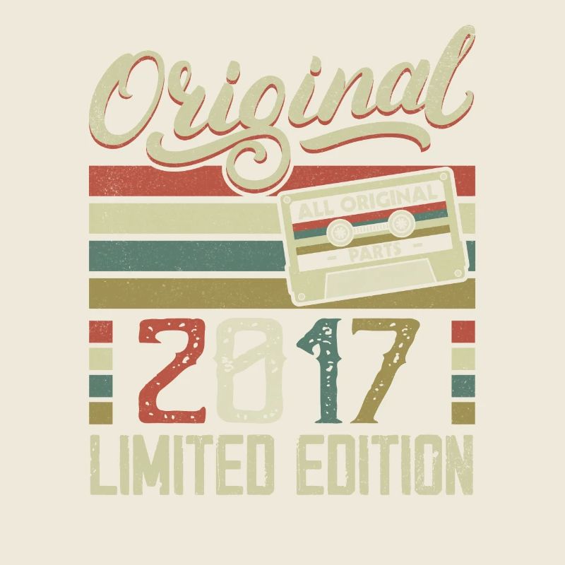 Vintage 2017 Cadeau D'anniversaire Rétro 2017