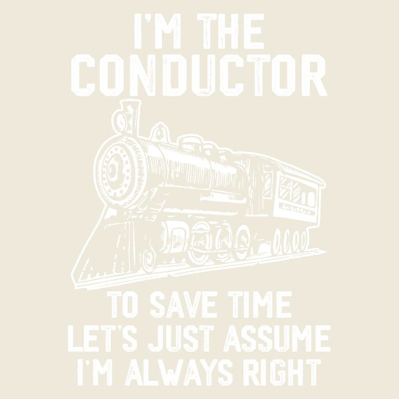 Cute Train Conductor Men Women Railway Train Lover