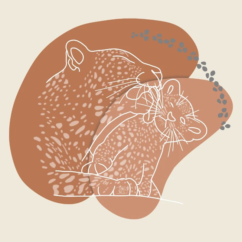 « Leopard », Boho Line Art Design, série « Big 5 »
