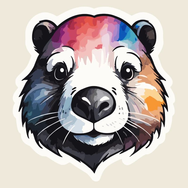 Castor Cool et Cool aquarelles colorées