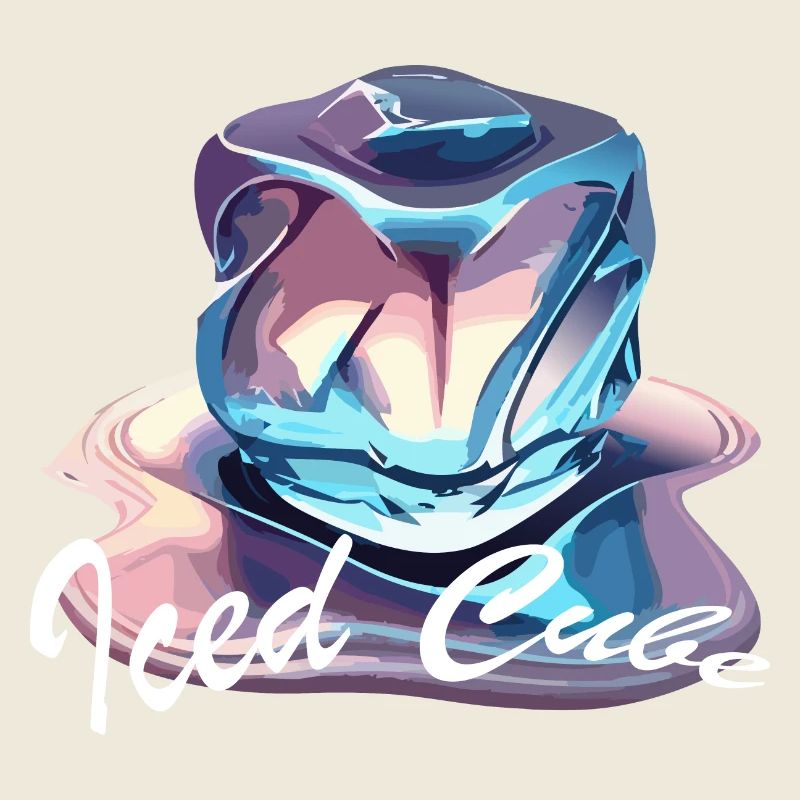 Chrom Schmelzender Eiswürfel