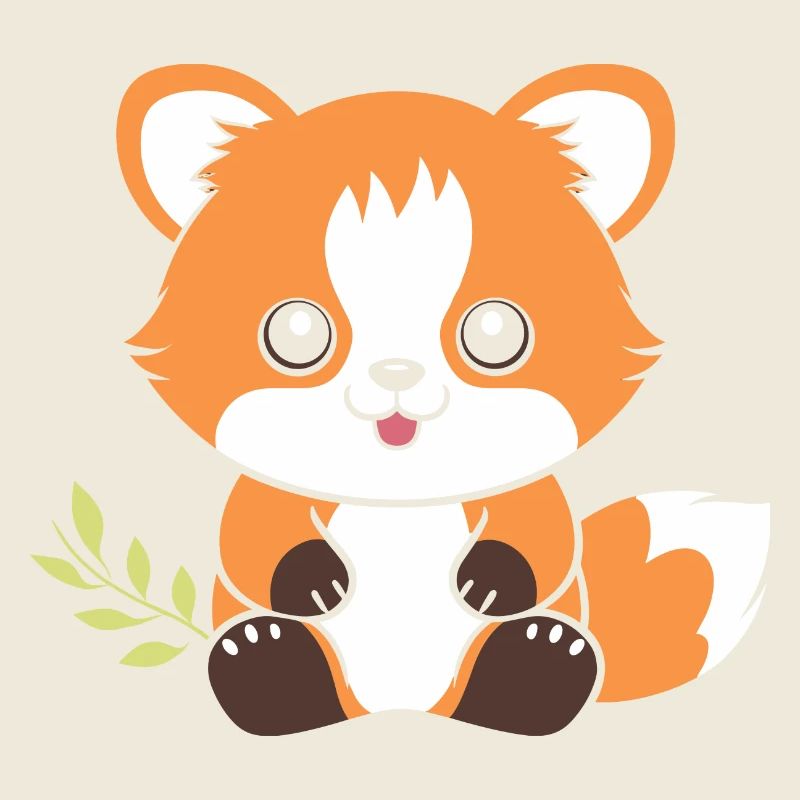 Renard amour Petit panda roux