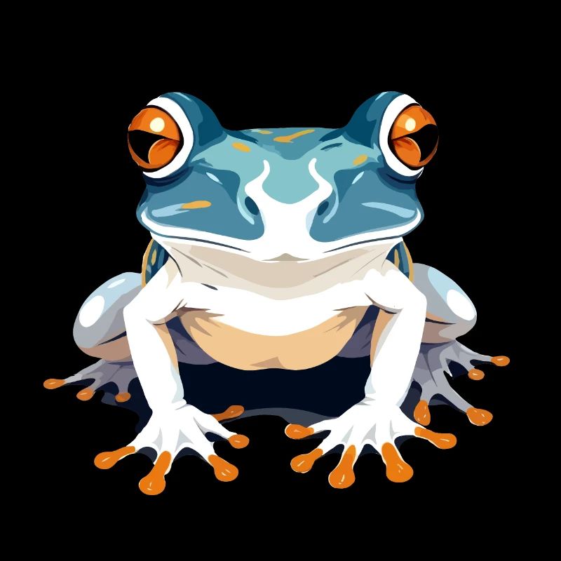 Frosch-Vektor-Kunst mit lebendigen Farben Illustration