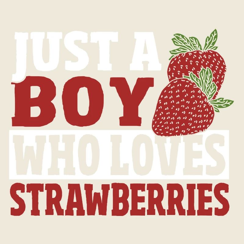Just a boy who loves strawberries