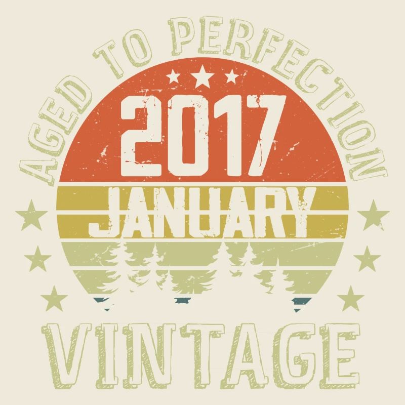 Born In January Geburtstagsgeschenk Januar 2017