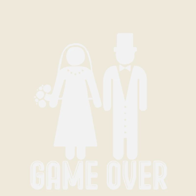 Fin de partie : silhouette du couple de mariés
