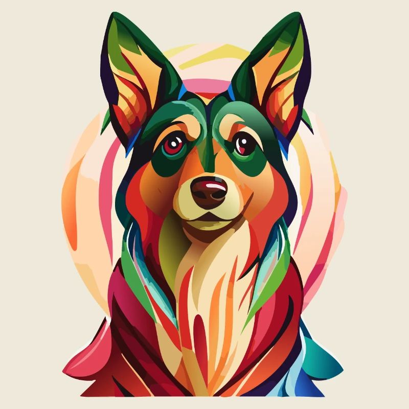 Farbklecks Schäferhund