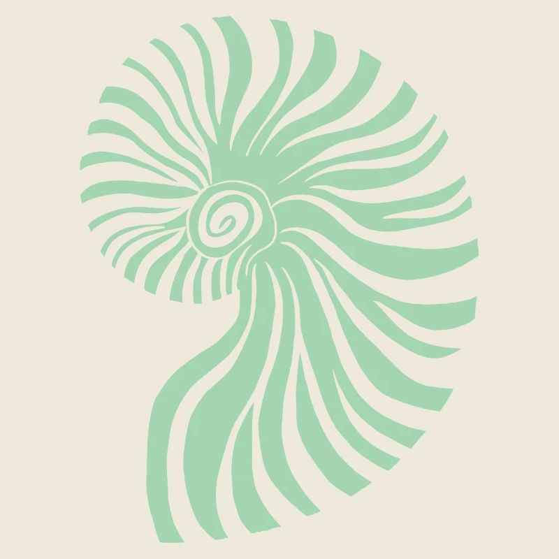 Ammonite vert pastel