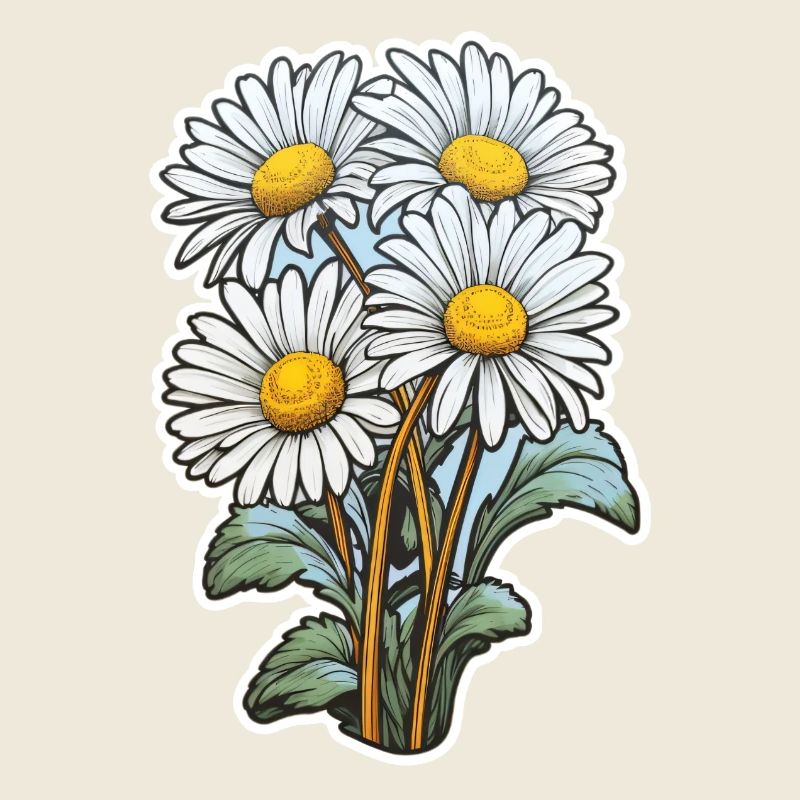 Gänseblümchen 4 Blüten