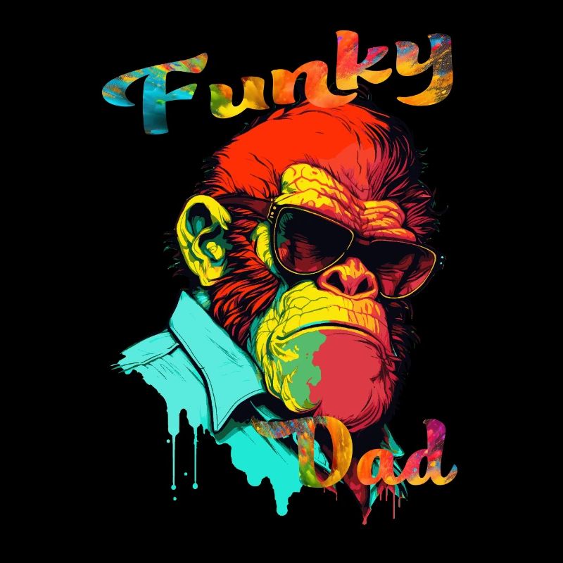 Funky Dad. birthday, Father's Day. Gorilla