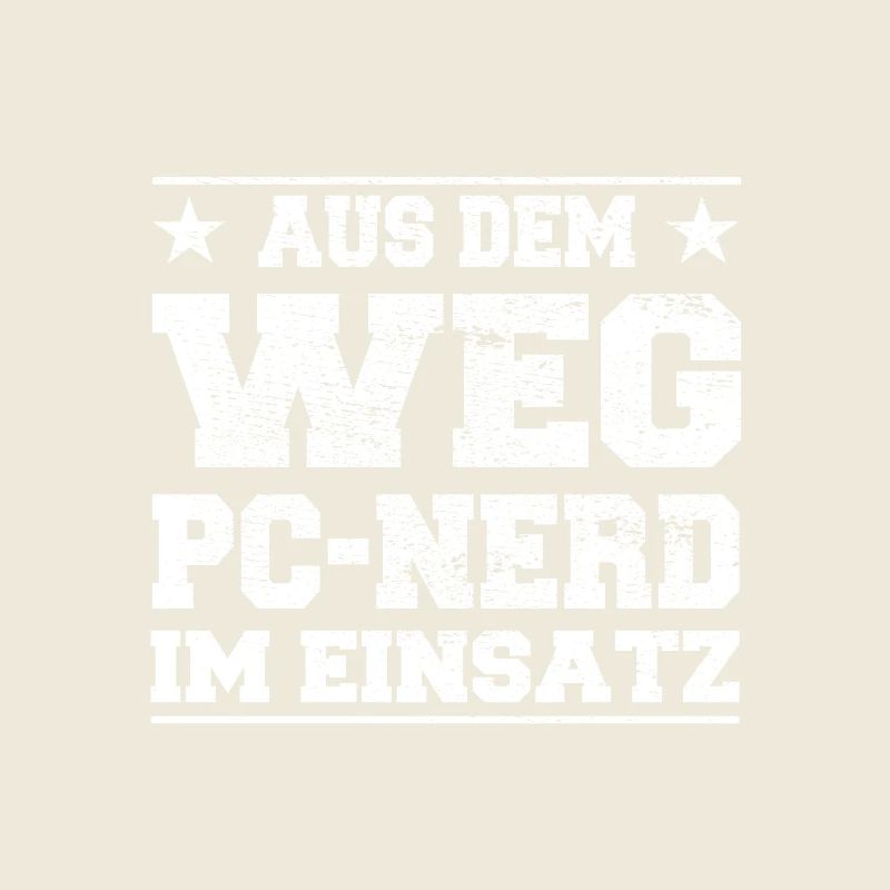 Aus dem Weg PC-Nerd im Einsatz Design