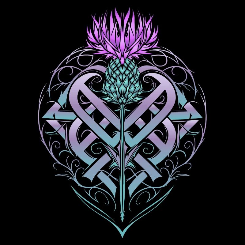 Distel Schild Celtic Knots Thistle Lover